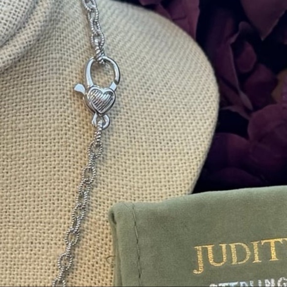 Judith Ripka Silver Chain Necklace with Heart Accents - Picture 2 of 8